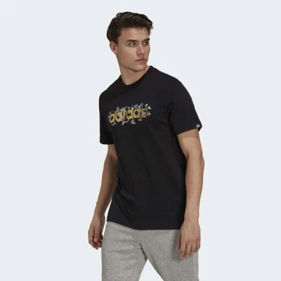 CAMISETA ADIDAS ESTAMPADA DOODLE FOIL MASCULINA - Preto CAMISETA ADIDAS ESTAMPADA DOODLE FOIL MASCULINA - Preto