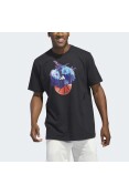 CAMISETA ADIDAS ESTAMPADA FLORAL HOOPS MASCULINA - Preto