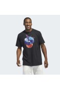 CAMISETA ADIDAS ESTAMPADA FLORAL HOOPS MASCULINA - Preto