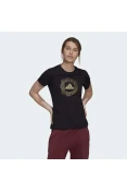 CAMISETA ADIDAS ESTAMPADA FOIL MANDALA FEMININA - Preto/dourado CAMISETA ADIDAS ESTAMPADA FOIL MANDALA FEMININA - Preto/dourado