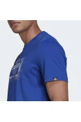 CAMISETA ADIDAS ESTAMPADA SPRAY BOX MASCULINA - Azul CAMISETA ADIDAS ESTAMPADA SPRAY BOX MASCULINA - Azul