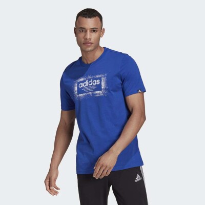 CAMISETA ADIDAS ESTAMPADA SPRAY BOX MASCULINA - Azul CAMISETA ADIDAS ESTAMPADA SPRAY BOX MASCULINA - Azul