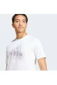CAMISETA ADIDAS ESTAMPADA TECH BADGE OF SPORT MASCULINA - Branco