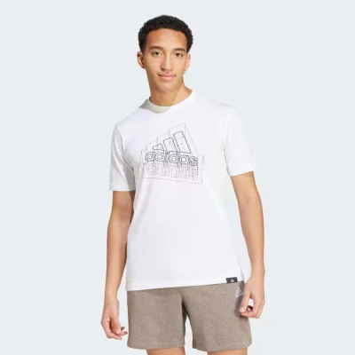 CAMISETA ADIDAS ESTAMPADA TECH BADGE OF SPORT MASCULINA - Branco