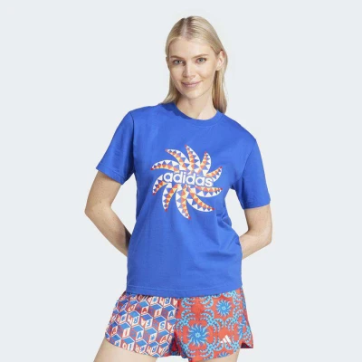 CAMISETA ADIDAS FARM GFX TEE FEMININA - Azul