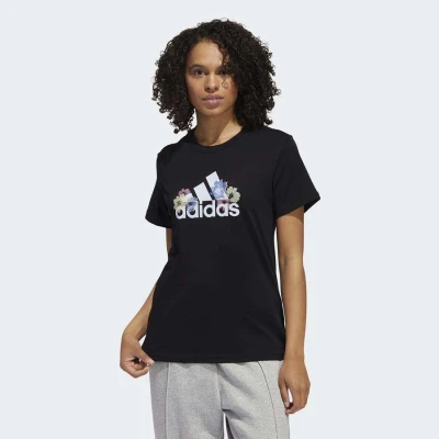 CAMISETA ADIDAS FLORAL FEMININA - Preto CAMISETA ADIDAS FLORAL FEMININA - Preto