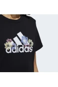 CAMISETA ADIDAS FLORAL FEMININA - Preto CAMISETA ADIDAS FLORAL FEMININA - Preto