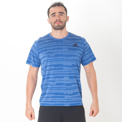 CAMISETA ADIDAS FREELIFT ENGINEERED HEATHER MASCULINA - Azul CAMISETA ADIDAS FREELIFT ENGINEERED HEATHER MASCULINA - Azul