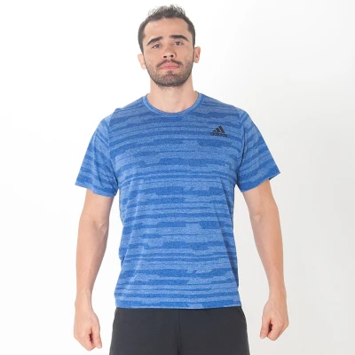CAMISETA ADIDAS FREELIFT ENGINEERED HEATHER MASCULINA - Azul CAMISETA ADIDAS FREELIFT ENGINEERED HEATHER MASCULINA - Azul