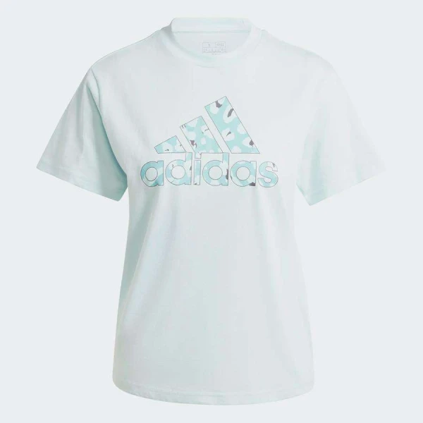 CAMISETA ADIDAS GRAPHIC ANIMAL PRINT FEMININA - Azul celeste