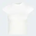 CAMISETA ADIDAS KIT SMALL LOGO RIB FEMININA - Off white CAMISETA ADIDAS KIT SMALL LOGO RIB FEMININA - Off white