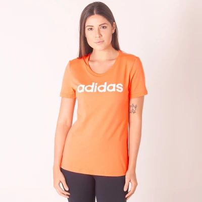 CAMISETA ADIDAS LINEAR FEMININA - Laranja CAMISETA ADIDAS LINEAR FEMININA - Laranja