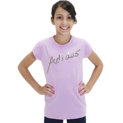 CAMISETA ADIDAS LINEAR GIRLS INFANTIL - Lilas