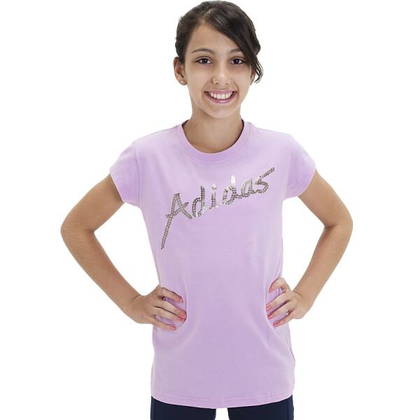 CAMISETA ADIDAS LINEAR GIRLS INFANTIL - Lilas