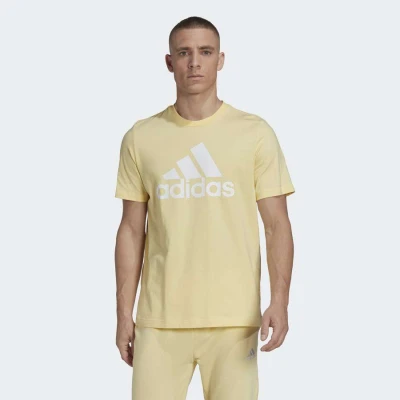 CAMISETA ADIDAS LOGO BL SJ T MASCULINO - Amarelo/branco CAMISETA ADIDAS LOGO BL SJ T MASCULINO - Amarelo/branco