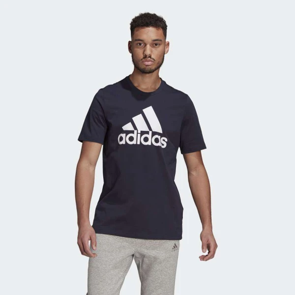 CAMISETA ADIDAS LOGO BL SJ T MASCULINO - Marinho/branco CAMISETA ADIDAS LOGO BL SJ T MASCULINO - Marinho/branco