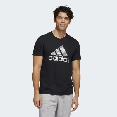 CAMISETA ADIDAS LOGO CAMUFLADO MASCULINA - Preto CAMISETA ADIDAS LOGO CAMUFLADO MASCULINA - Preto