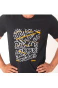 CAMISETA ADIDAS LOGO COLLAGE GRAPHIC MASCULINA - Preto CAMISETA ADIDAS LOGO COLLAGE GRAPHIC MASCULINA - Preto