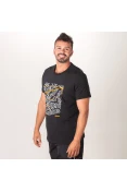 CAMISETA ADIDAS LOGO COLLAGE GRAPHIC MASCULINA - Preto CAMISETA ADIDAS LOGO COLLAGE GRAPHIC MASCULINA - Preto