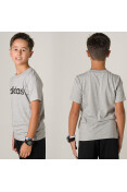 CAMISETA ADIDAS LOGO ESSENTIALS LINEAR INFANTIL - Cinza