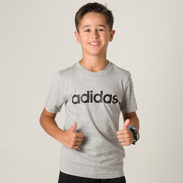 CAMISETA ADIDAS LOGO ESSENTIALS LINEAR INFANTIL - Cinza