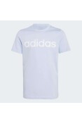 CAMISETA ADIDAS LOGO LINEAR INFANTIL - Azul celeste/branco
