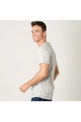 CAMISETA ADIDAS MC ESS BASE TEE MASCULINA - Cinza CAMISETA ADIDAS MC ESS BASE TEE MASCULINA - Cinza