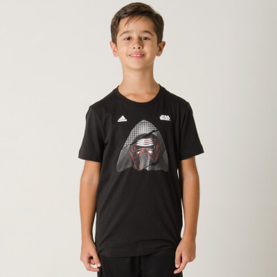 CAMISETA ADIDAS MC KYLO REN INFANTIL - Preto