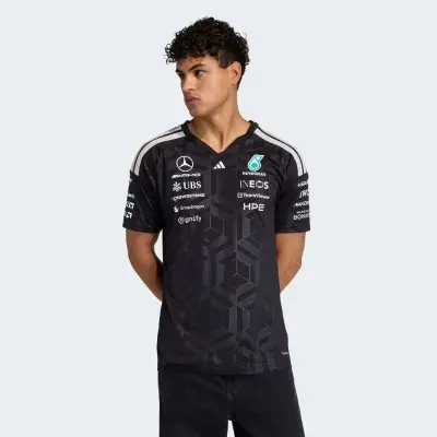 CAMISETA ADIDAS MERCEDES AMG F1 TEAM DRIVER MASCULINA - Preto