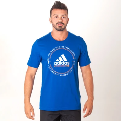 CAMISETA ADIDAS MH EMBLEM MASCULINA - Azul CAMISETA ADIDAS MH EMBLEM MASCULINA - Azul