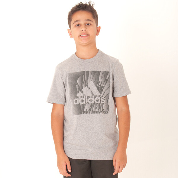 CAMISETA ADIDAS MUST HAVES BOX INFANTIL - Cinza