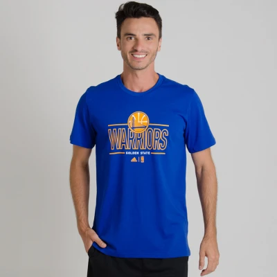 CAMISETA ADIDAS NBA WARRIORS MASCULINA - Azul CAMISETA ADIDAS NBA WARRIORS MASCULINA - Azul