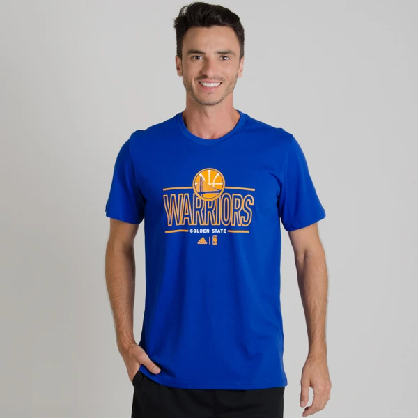 CAMISETA ADIDAS NBA WARRIORS MASCULINA - Azul CAMISETA ADIDAS NBA WARRIORS MASCULINA - Azul