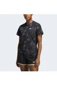 CAMISETA ADIDAS OWN THE RUN AOP FEMININA - Cinza/preto CAMISETA ADIDAS OWN THE RUN AOP FEMININA - Cinza/preto