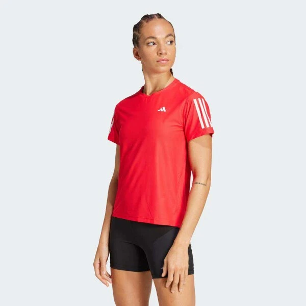 CAMISETA ADIDAS OWN THE RUN BASE FEMININA - Vermelho