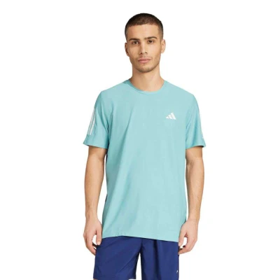 CAMISETA ADIDAS OWN THE RUN BASE MASCULINA - Azul/branco