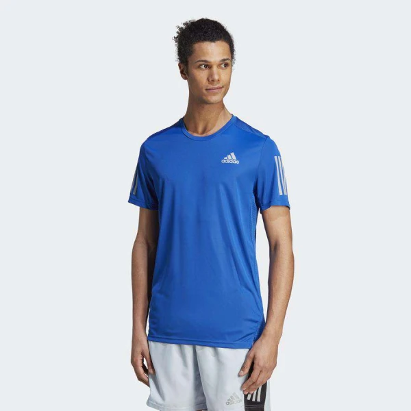 CAMISETA ADIDAS OWN THE RUN COOLER MASCULINA - Azul/prata