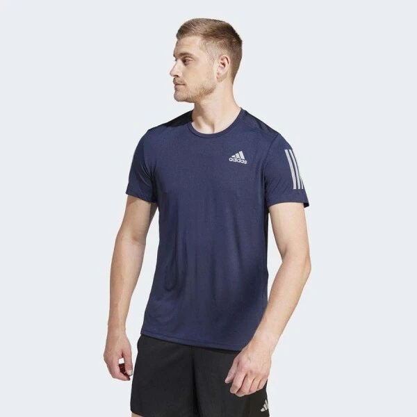 CAMISETA ADIDAS OWN THE RUN COOLER MASCULINA - Marinho/prata
