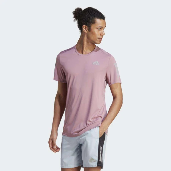 CAMISETA ADIDAS OWN THE RUN COOLER MASCULINA - Rosa