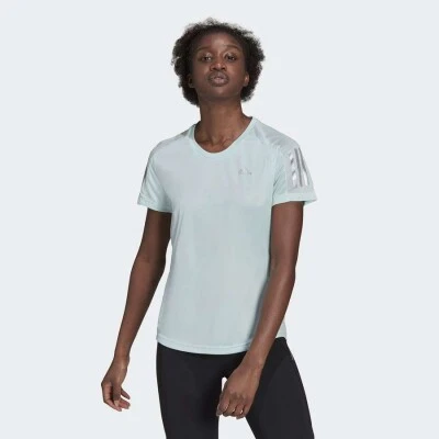 CAMISETA ADIDAS OWN THE RUN FEMININA - Azul celeste
