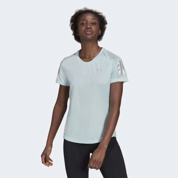 CAMISETA ADIDAS OWN THE RUN FEMININA - Azul celeste