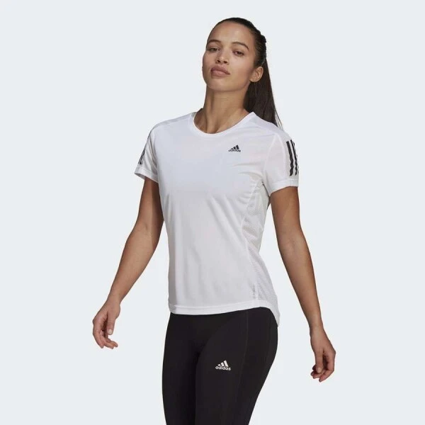 CAMISETA ADIDAS OWN THE RUN FEMININA - Branco/preto