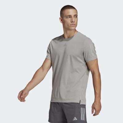 CAMISETA ADIDAS OWN THE RUN HEATHER MASCULINA - Cinza