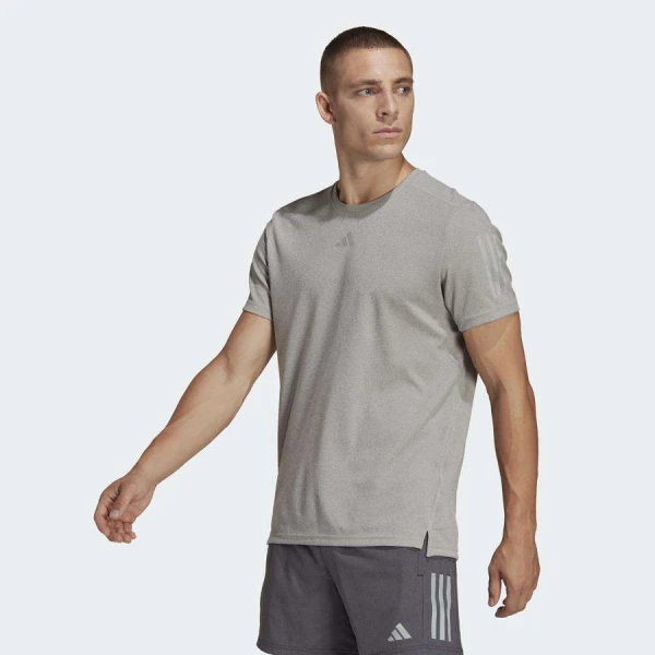 CAMISETA ADIDAS OWN THE RUN HEATHER MASCULINA - Cinza