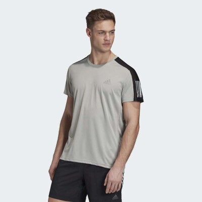 CAMISETA ADIDAS OWN THE RUN MASCULINA - Cinza/preto