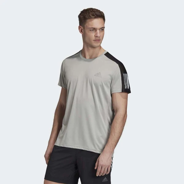 CAMISETA ADIDAS OWN THE RUN MASCULINA - Cinza/preto