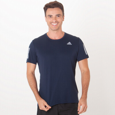 CAMISETA ADIDAS OWN THE RUN MASCULINA - Marinho CAMISETA ADIDAS OWN THE RUN MASCULINA - Marinho