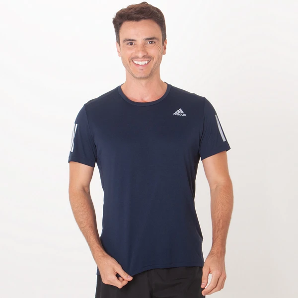 CAMISETA ADIDAS OWN THE RUN MASCULINA - Marinho CAMISETA ADIDAS OWN THE RUN MASCULINA - Marinho