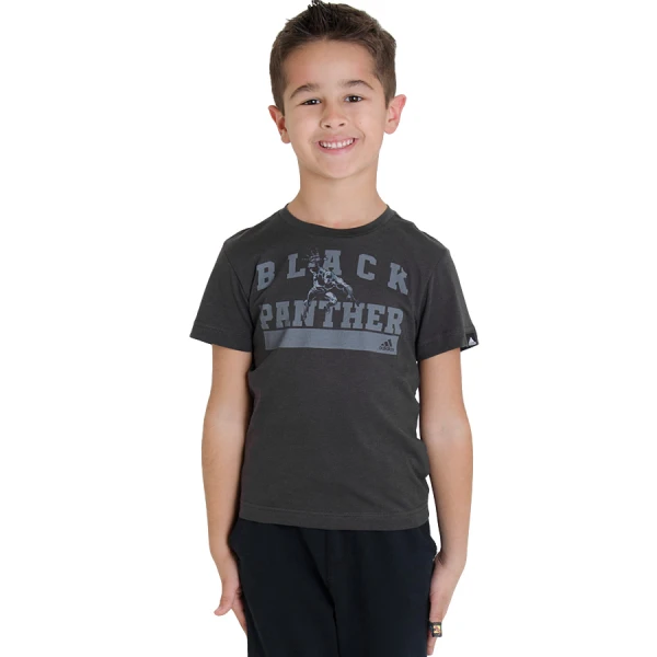 CAMISETA ADIDAS PANTERA NEGRA INFANTIL - Chumbo/grafite