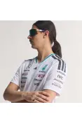 CAMISETA ADIDAS PILOTO MERCEDES OFICIAL F1 TEAM MASCULINA - Branco